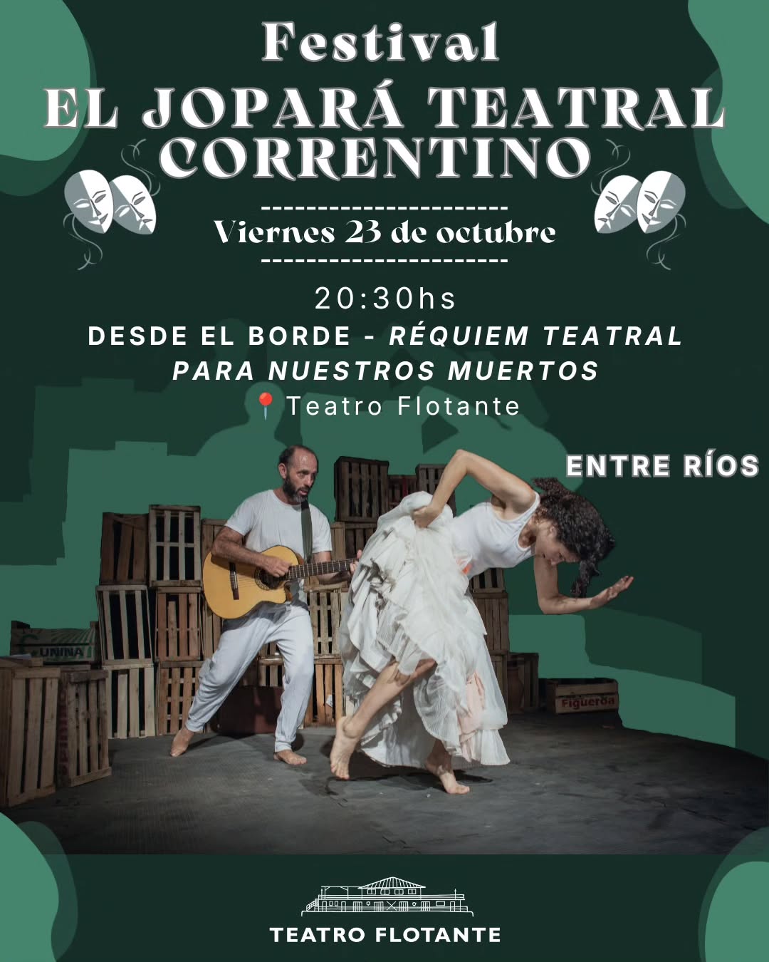 Afiche de la obra Desde el Borde, Réquiem para Nuestros Muertos